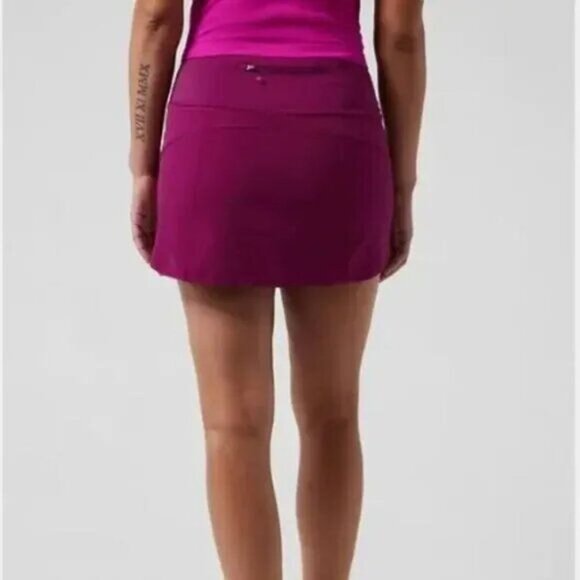 Athleta Run With It High Rise 14" Skort, Fuchsia, Size L - Picture 3 of 14